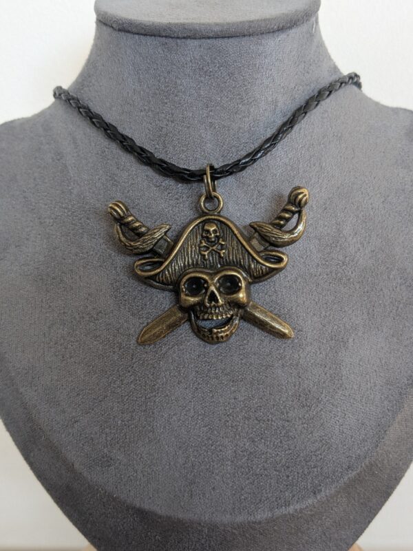 Braided Cord Faux Leather Pirate necklace