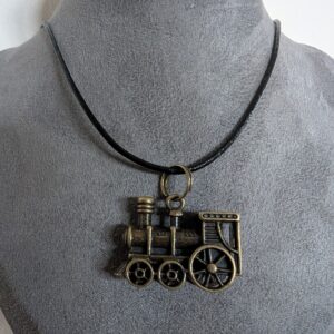 Cowhide Train necklace